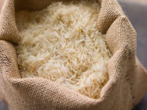 Uncooked aged basmati rice