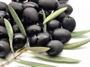 Fresh black olives