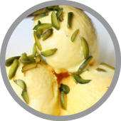 Moby Dick's creamy saffron ice cream (Persian dessert)