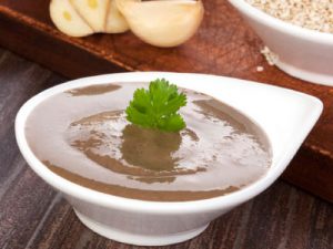 A bowl of creamy tahini