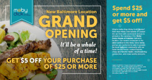 Coupon for our Baltimore location's grand opening