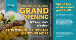 Coupon for our Baltimore location's grand opening