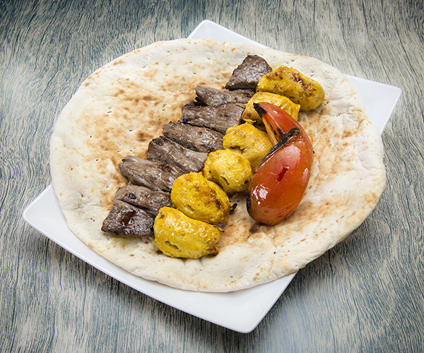 Super combo with beef or lamb paired with tasty pita bread