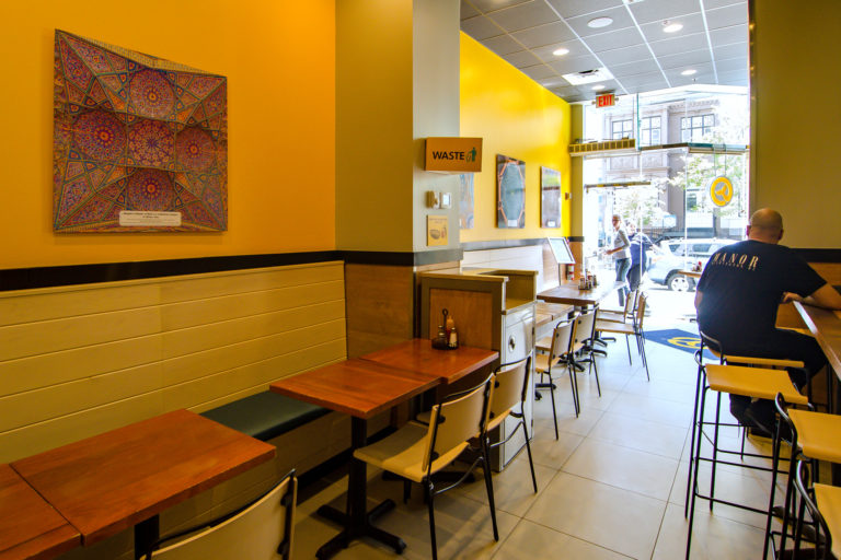 Dining tables at Moby Dick's Dupont location