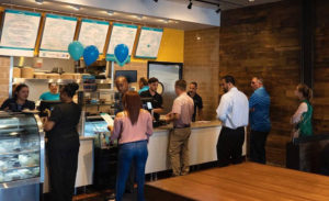 Customers line up to order at our Pikesville location