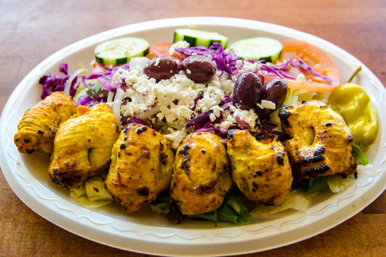 Chicken and Salad with olives and feta cheese from Moby Dick in Ashburn