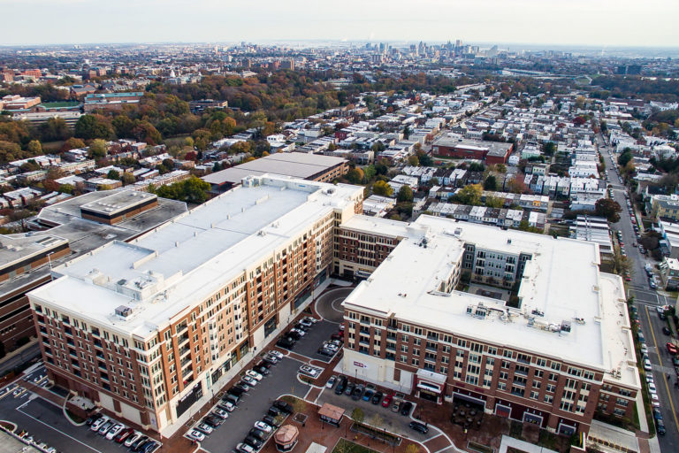 Arial view of Moby Dick's Baltimore store