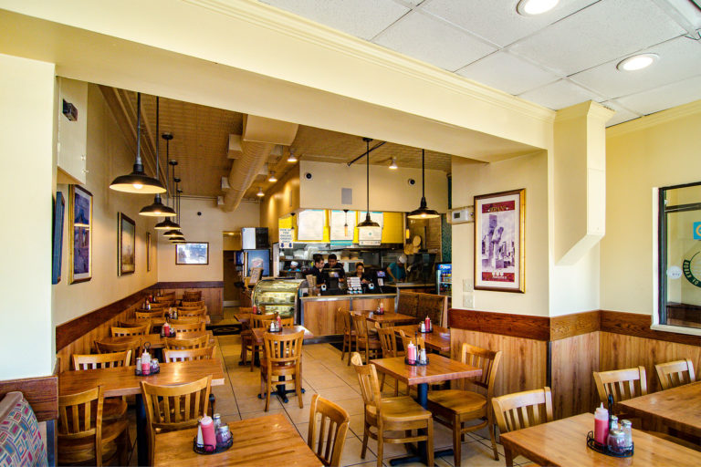 A view of the counter at Moby Dick's Bethesda Location