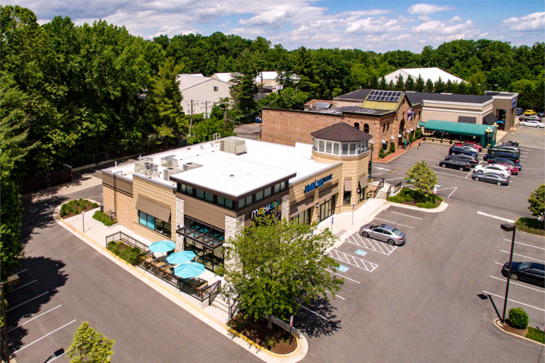Arial view of Moby Dick's Fairfax City Location