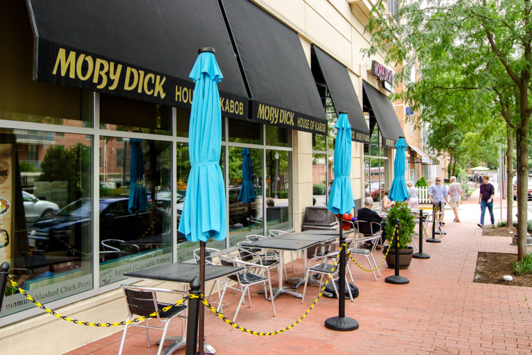 Outside dining at Moby Dick's Falls Church Location