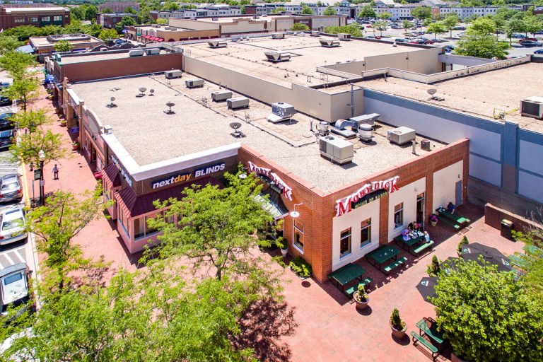 An arial shot of Moby Dick's Gaithersburg Location