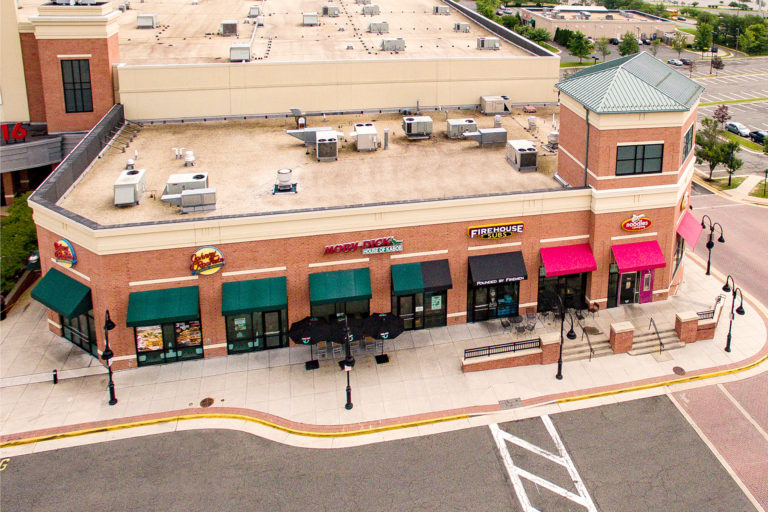 A view of the shopping center where Moby Dick in Kingstowne lies