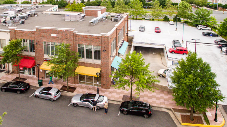 An arial shot of Moby Dick's Herndon Location